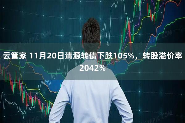 云管家 11月20日清源转债下跌105%，转股溢价率2042%